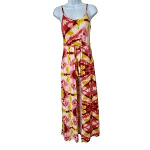 Poof Tie Dye Walk Through Maxi Skirt and Romper Size Small